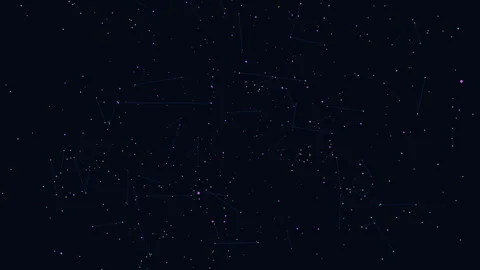 Discover the mystical patterns of constellations in the night sky Stock Footage 255972292