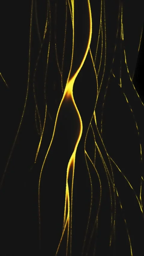 Discover the vibrant dance of yellow lines on a dark backdrop Stock Footage 314896551