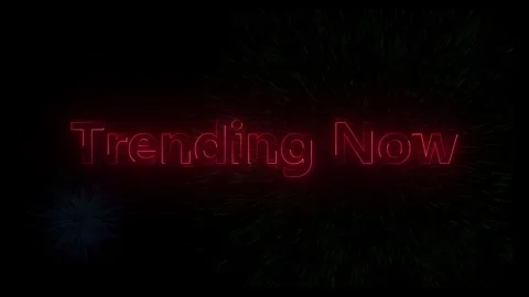 Discover what is trending now with this dynamic neon text animation Stock Footage 318099047
