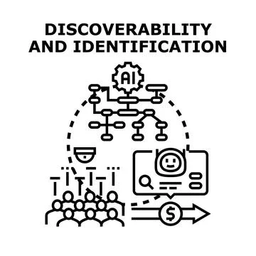 Discoverability and identification using ai for user engagement and growth Stock Illustration