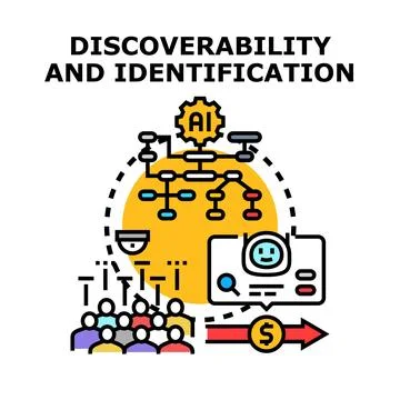 Discoverability and identification using ai for user engagement and growth Stock Illustration