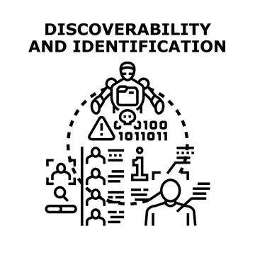 Discoverability and identification using artificial intelligence data 库存插图