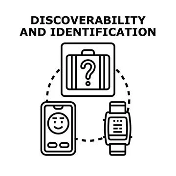 Discoverability and identification using smart devices concept Stock Illustration