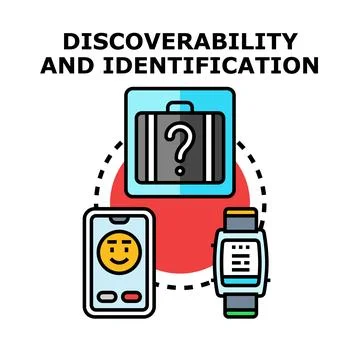 Discoverability and identification using smart devices concept Stock Illustration