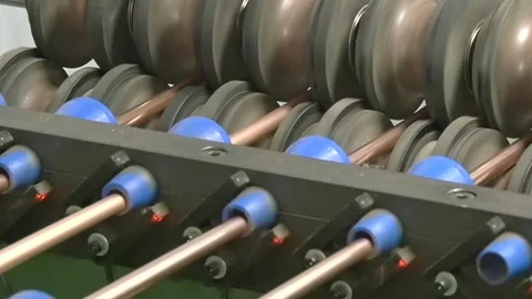 Discovering the Art of Creating Copper Tube Parts for Air Conditioners Stock Footage 341068043
