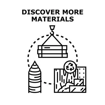 Discovering building materials and recycling resources concept Ilustración de archivo