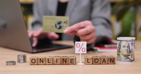 Discovering easy ways to secure an online loan from home as you navigate Stock Footage 319748424
