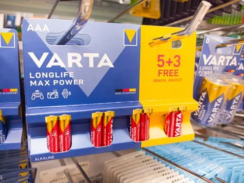 Discovering Energy Solutions in Consumer Electronics Aisle at Store Stock Photos