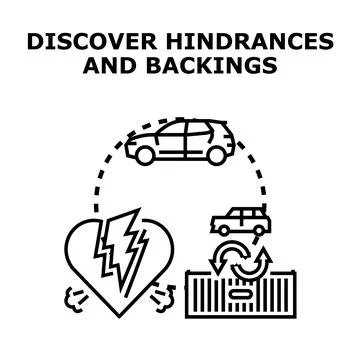 Discovering hindrances and backings for problem solving Stock Illustration