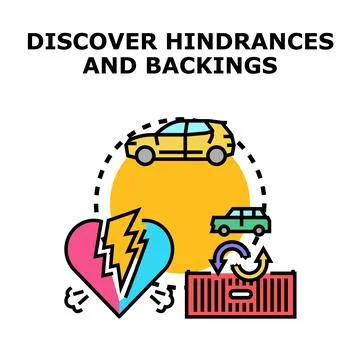 Discovering hindrances and backings for problem solving Stock Illustration