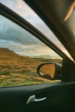Discovering Iceland by car. Amazing mountain landscape in cloudy weather from Stock Photos