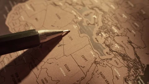 Discovering ideal locations for trip planning with a special pen Stock Footage 319934542