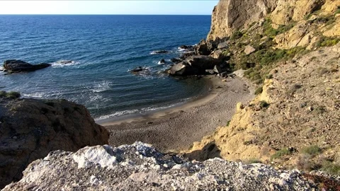 Discovering a lonely beach Stock Footage 273298831