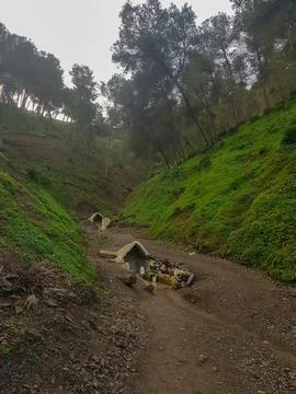 Discovering nature treasure a a pristine spring in a hidden mountain valley Stock Photos