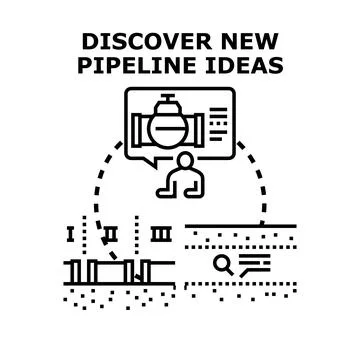 Discovering new pipeline ideas concept vector Stock Illustration
