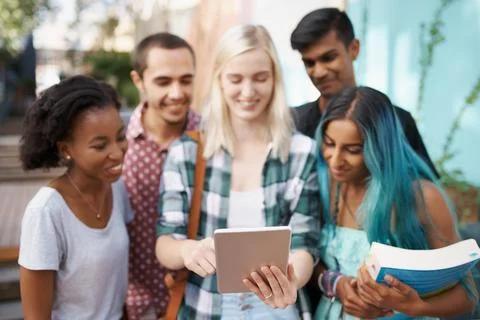 Discovering new things together Stock Photos