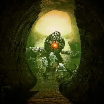 Discovering the sentinel Stock Illustration