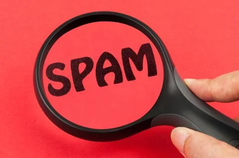 Discovering spam concept Stock Photos