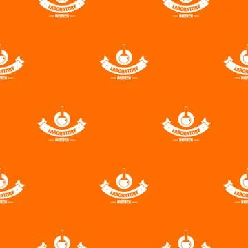 Discovery center pattern vector orange Stock Illustration