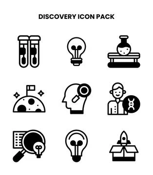 Discovery DuoTone Design Icons Pack Illustrazione stock
