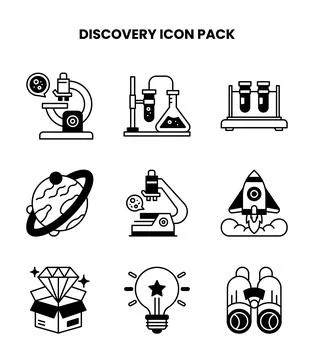 Discovery DuoTone Graphics Icons Pack Stock Illustration