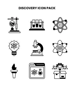 Discovery DuoTone Set Icons Pack Illustrazione stock