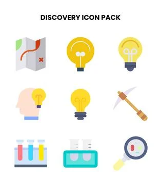 Discovery Flat Graphics Icons Pack Stock Illustration