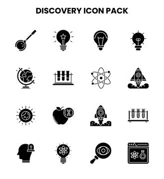 Discovery Glyph Graphics Icons Pack イラスト素材