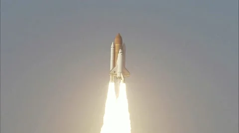 Discovery Launches to the International Space Station Stock Footage