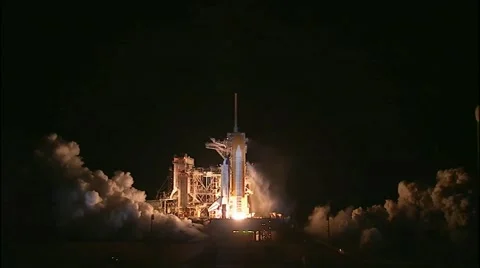 Discovery Launches to the International Space Station Stock Footage