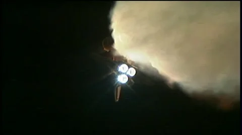 Discovery Launches to the International Space Station Stock Footage