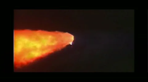 Discovery Lights Up the Night Stock Footage