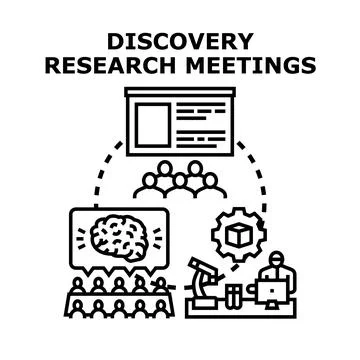 Discovery research meetings concept vector illustration Stock Illustration