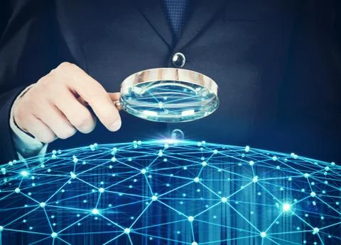 Discovery system of interconnection of network Stock Photos