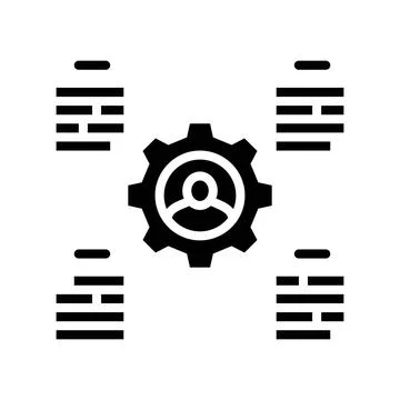 Discovery technical sales engineer glyph icon vector illustration Stock Illustration