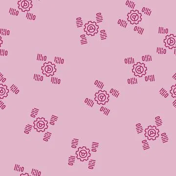 Discovery technical sales engineer line seamless pattern Stock Illustration