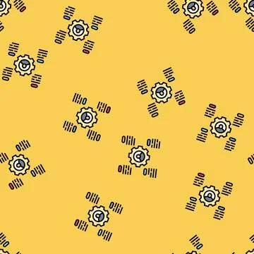 Discovery technical sales engineer vector seamless pattern Stock Illustration