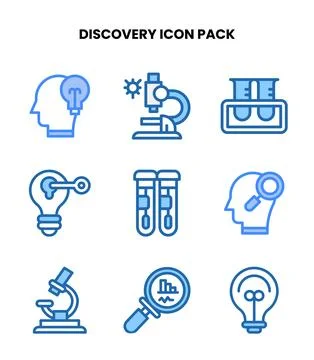 Discovery Two Colour UI Icons Pack Illustrazione stock
