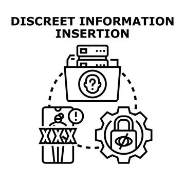 Discreet information processing and data privacy security Stock Illustration