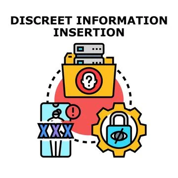 Discreet information processing and data privacy security Stock Illustration