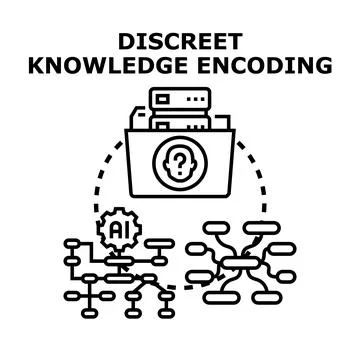 Discreet knowledge encoding process concept イラスト素材