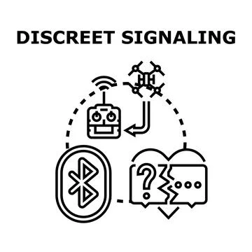 Discreet signaling concept vector outline illustration Stock Illustration