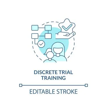 Discrete trial training concept icon Stock Illustration