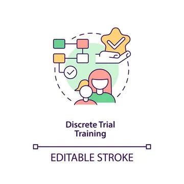 Discrete trial training concept icon Illustrazione stock