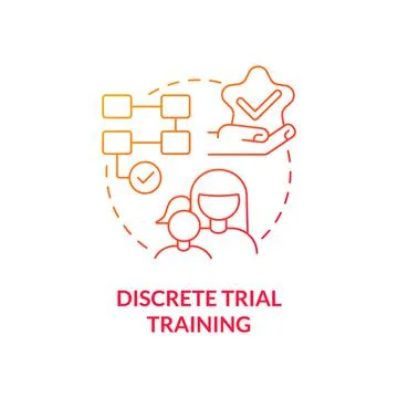 Discrete trial training concept icon Stock Illustration