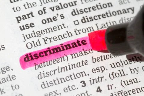 Discriminate  Dictionary Definition Stock Photos