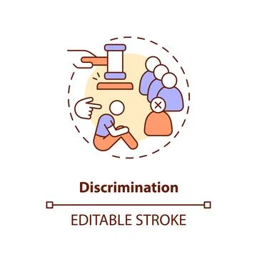 Discrimination concept icon Stock Illustration