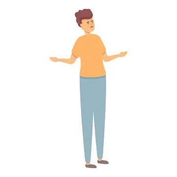 Discrimination problem icon cartoon vector. Social bullying Illustrazione stock