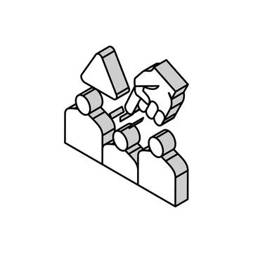 Discrimination social problem isometric icon vector illustration Illustrazione stock
