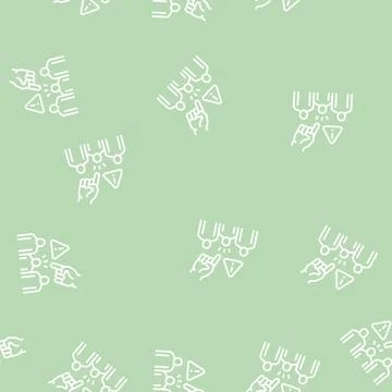 Discrimination social problem line seamless pattern Stock Illustration